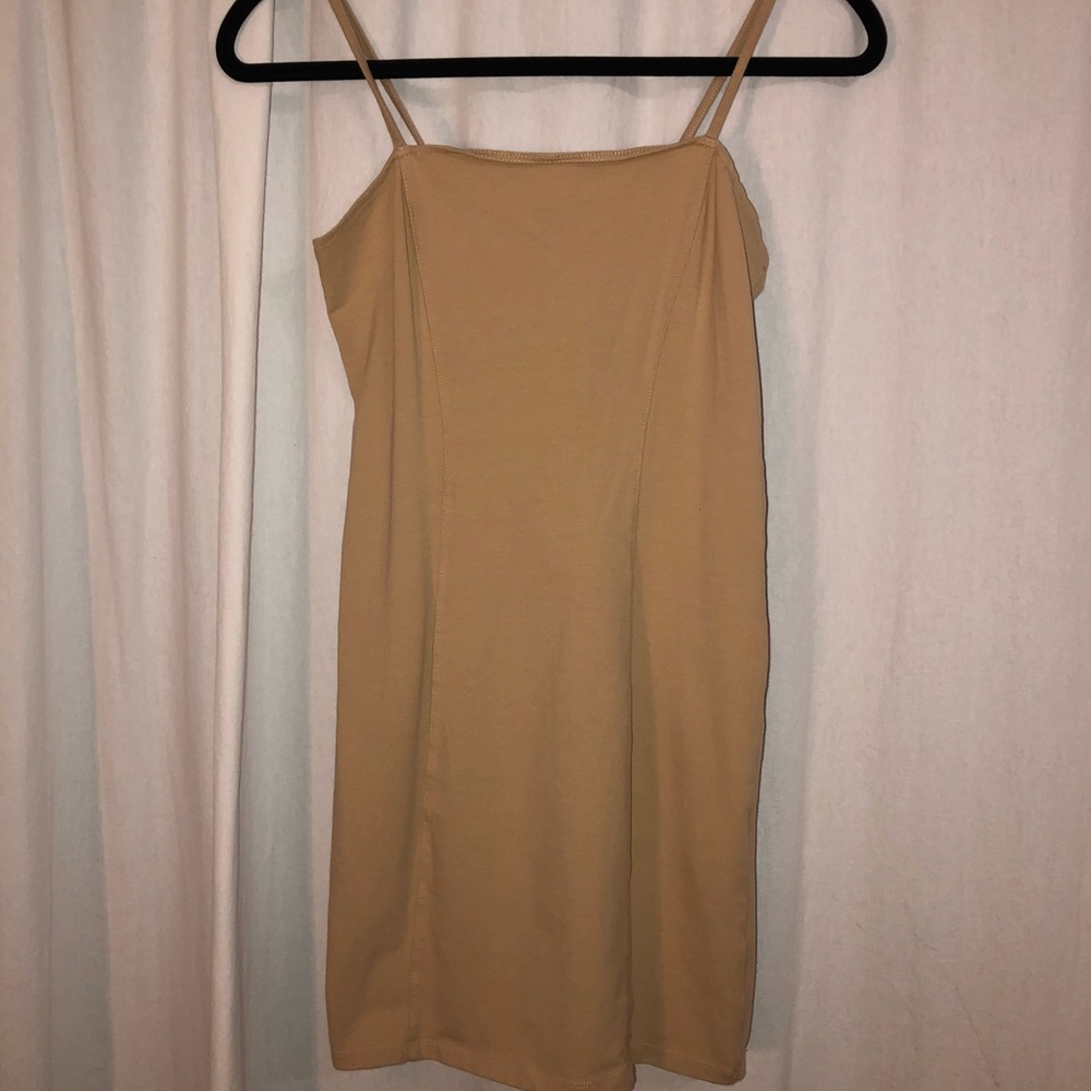 Nude mini dress